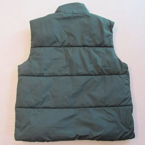 Women's Arizona Jean Co Green Mock Neck Puffer Jacket Vest Size Medium - Picture 2 of 4
